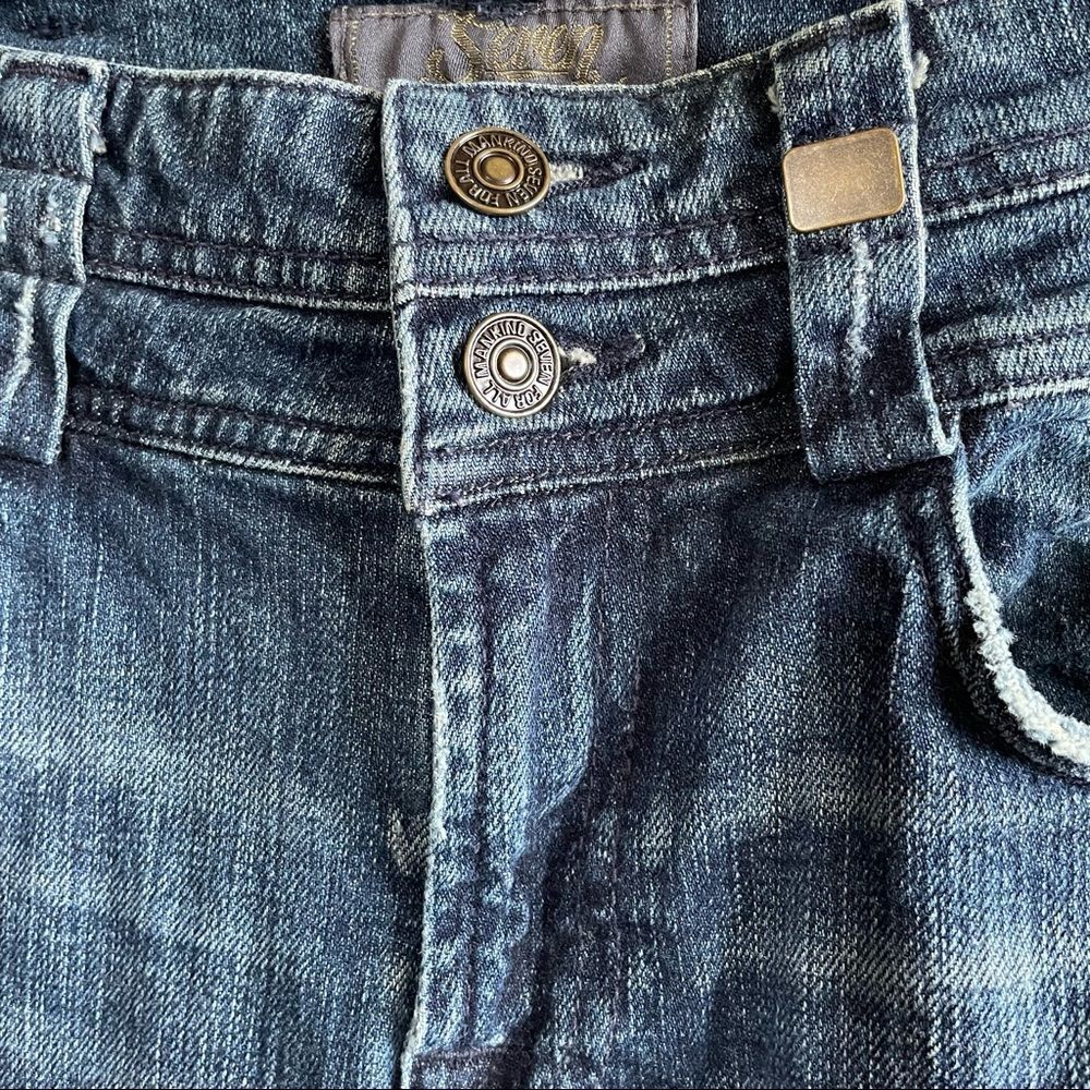 7 for all mankind ~ denim flared bell bottoms ~ size 28 ~ low rise ~ Y2K - Picture 4 of 8